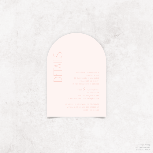 Magnetic Attraction: Wedding Info Card