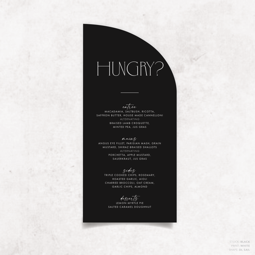 Magnetic Attraction: Wedding Menu