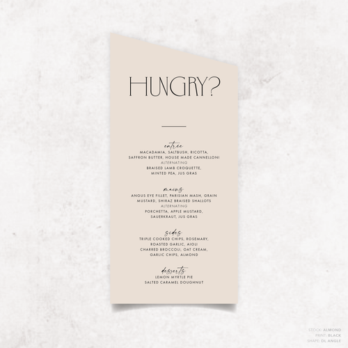 Magnetic Attraction: Wedding Menu