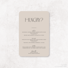 Magnetic Attraction: Wedding Menu