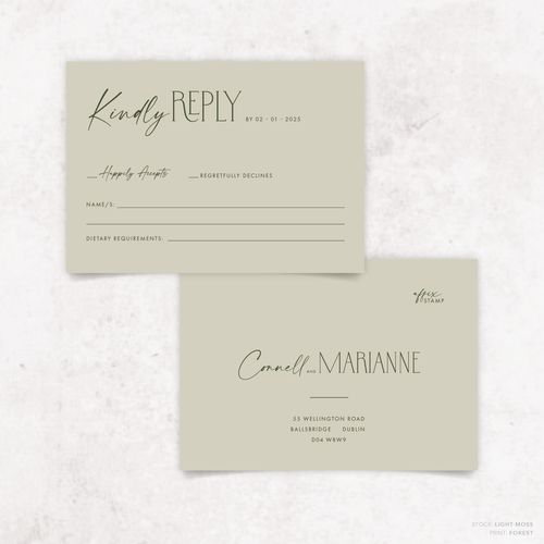 Magnetic Attraction: Wedding RSVP Card