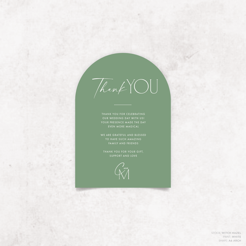 Magnetic Attraction: Wedding Thank You Card