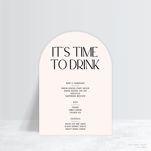 Me And You: Wedding Bar Sign