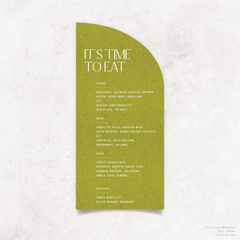 Me And You: Wedding Menu