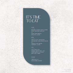 Me And You: Wedding Menu