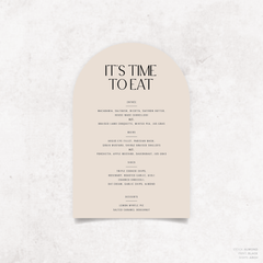 Me And You: Wedding Menu