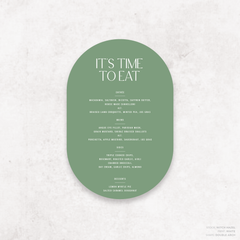 Me And You: Wedding Menu