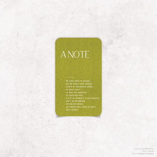 Me And You: Wedding Note Card