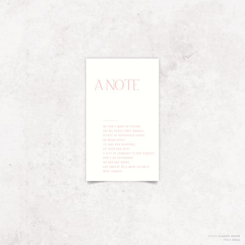 Me And You: Wedding Note Card