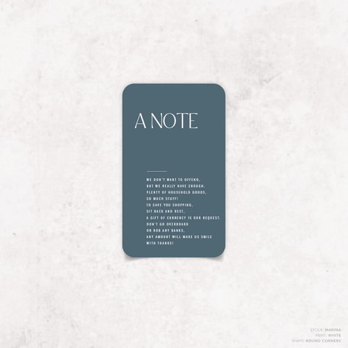 Me And You: Wedding Note Card