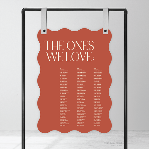 Me And You: Wedding Seating Chart