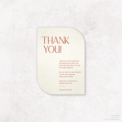 Me And You: Wedding Thank You Card