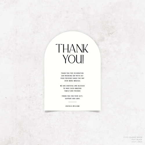 Me And You: Wedding Thank You Card