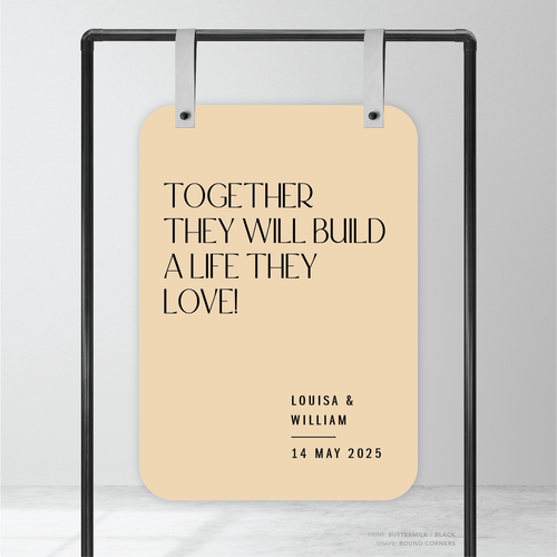 Me And You: Wedding Welcome Sign