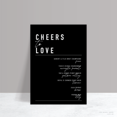 Never Let You Go: Wedding Bar Sign