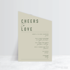 Never Let You Go: Wedding Bar Sign