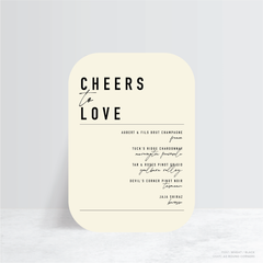 Never Let You Go: Wedding Bar Sign