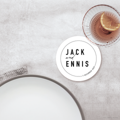 Never Let You Go: Wedding Coaster