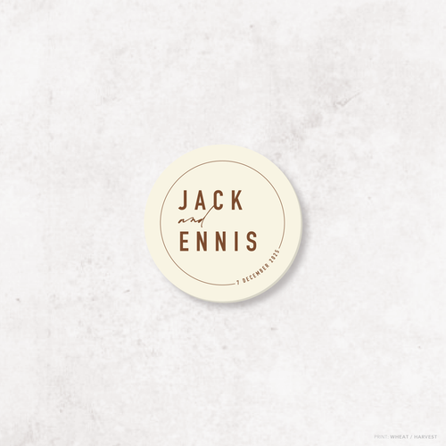 Never Let You Go: Wedding Coaster