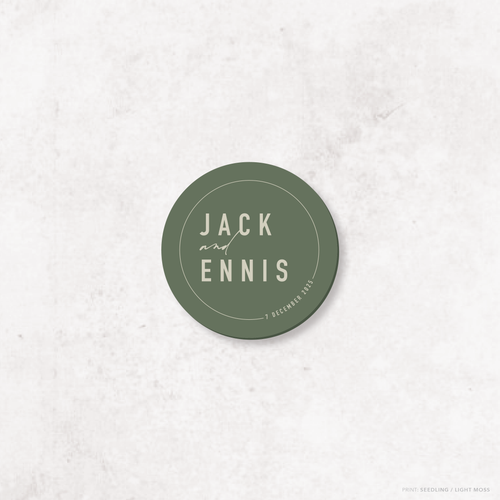 Never Let You Go: Wedding Coaster