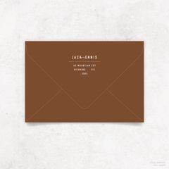 Never Let You Go: Envelope Print Back