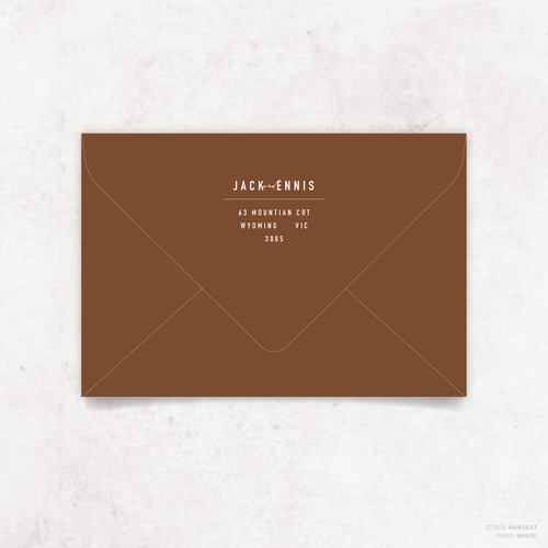 Never Let You Go: Envelope Print Back