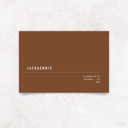 Never Let You Go: Envelope Print Front