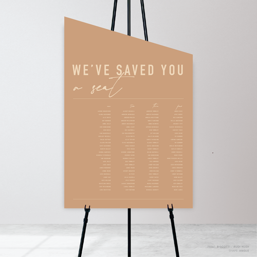 Never Let You Go: Wedding Seating Chart