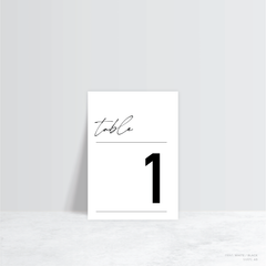 Never Let You Go: Wedding Table Number