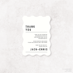 Never Let You Go: Wedding Thank You Card