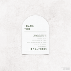 Never Let You Go: Wedding Thank You Card