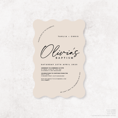 Olivia: Baptism Invitation + Birthday Invitation