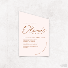 Olivia: Baptism Invitation + Birthday Invitation