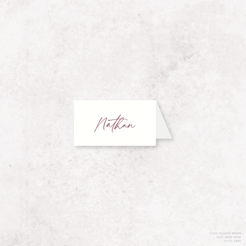 Olivia: Baptism Place Card