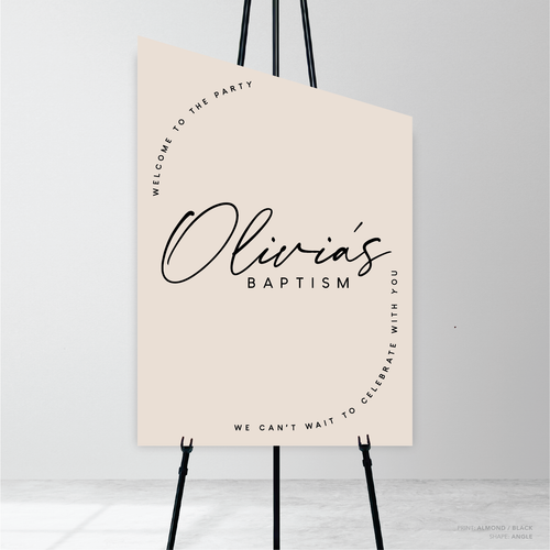 Olivia: Baptism Welcome Sign