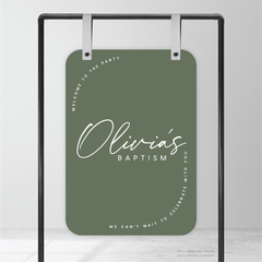 Olivia: Baptism Welcome Sign