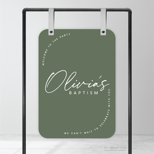Olivia: Baptism Welcome Sign