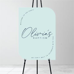 Olivia: Baptism Welcome Sign