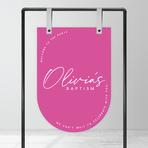 Olivia: Baptism Welcome Sign