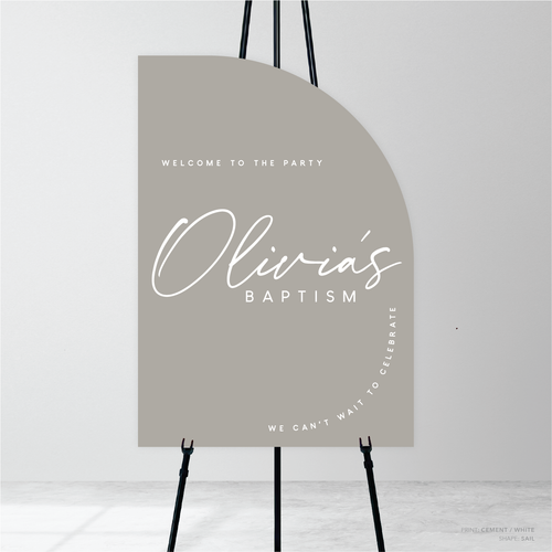 Olivia: Baptism Welcome Sign