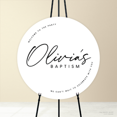 Olivia: Baptism Welcome Sign