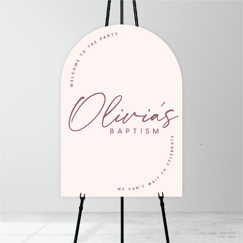 Olivia: Baptism Welcome Sign