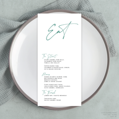 Oscar: Baptism Menu Card