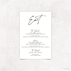 Oscar: Baptism Menu Card