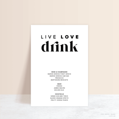 Roses: Wedding Bar Sign