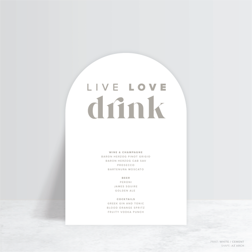 Roses: Wedding Bar Sign