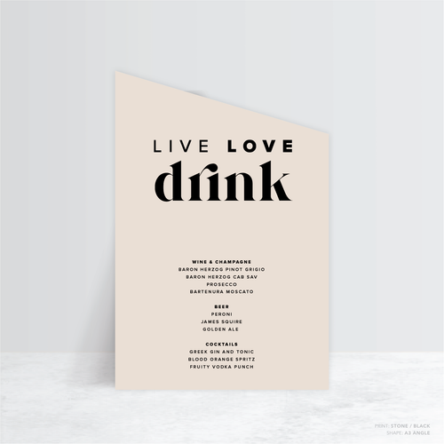 Roses: Wedding Bar Sign