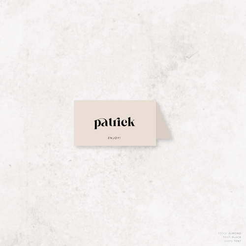 Roses: Wedding Place Card