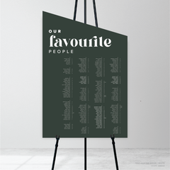 Roses: Wedding Seating Chart