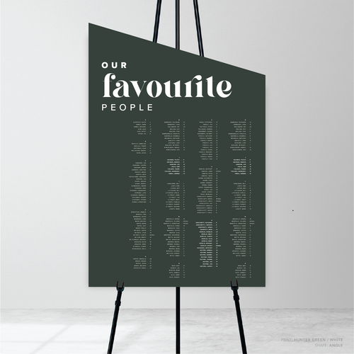 Roses: Wedding Seating Chart